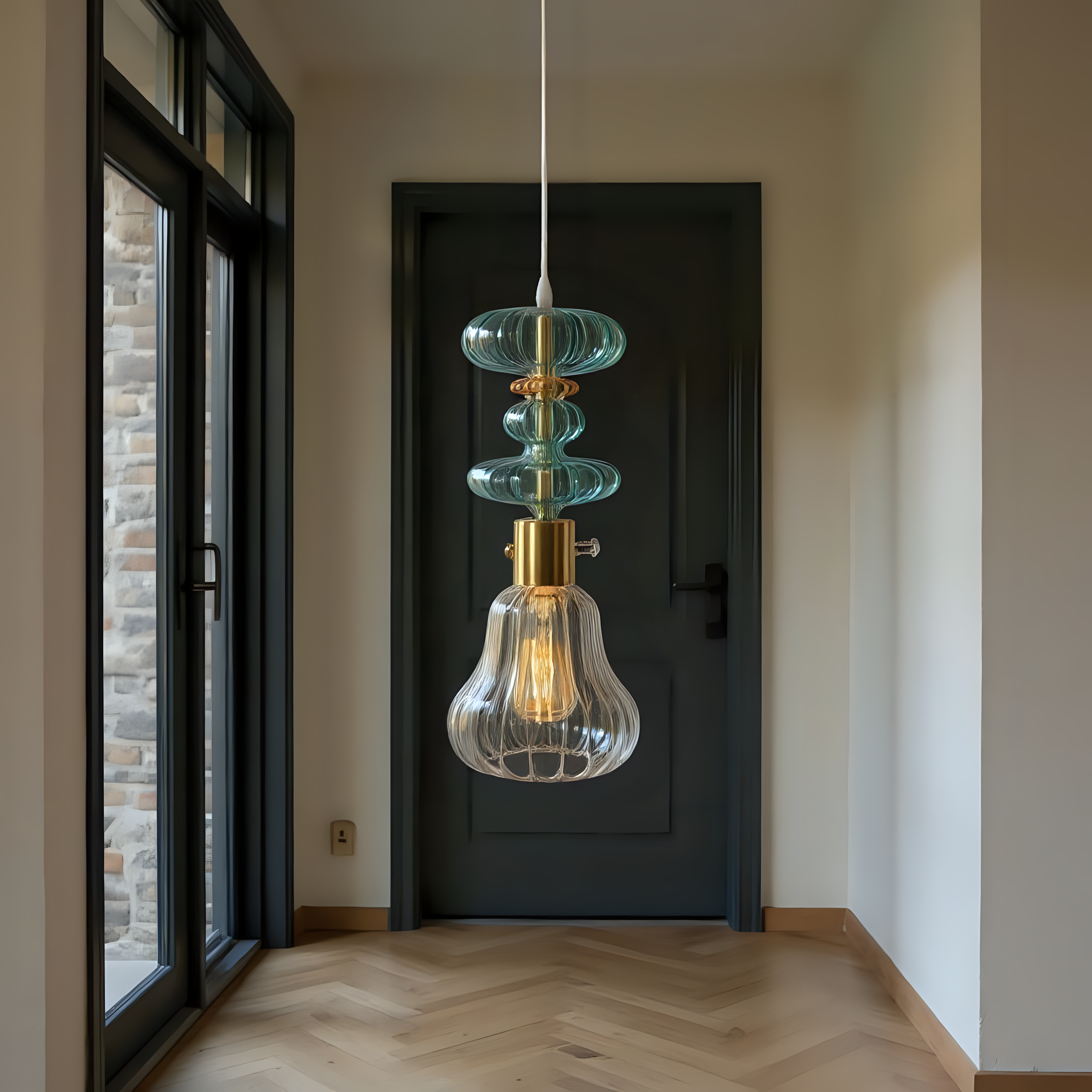 Hand Blown Glass Pendant Light